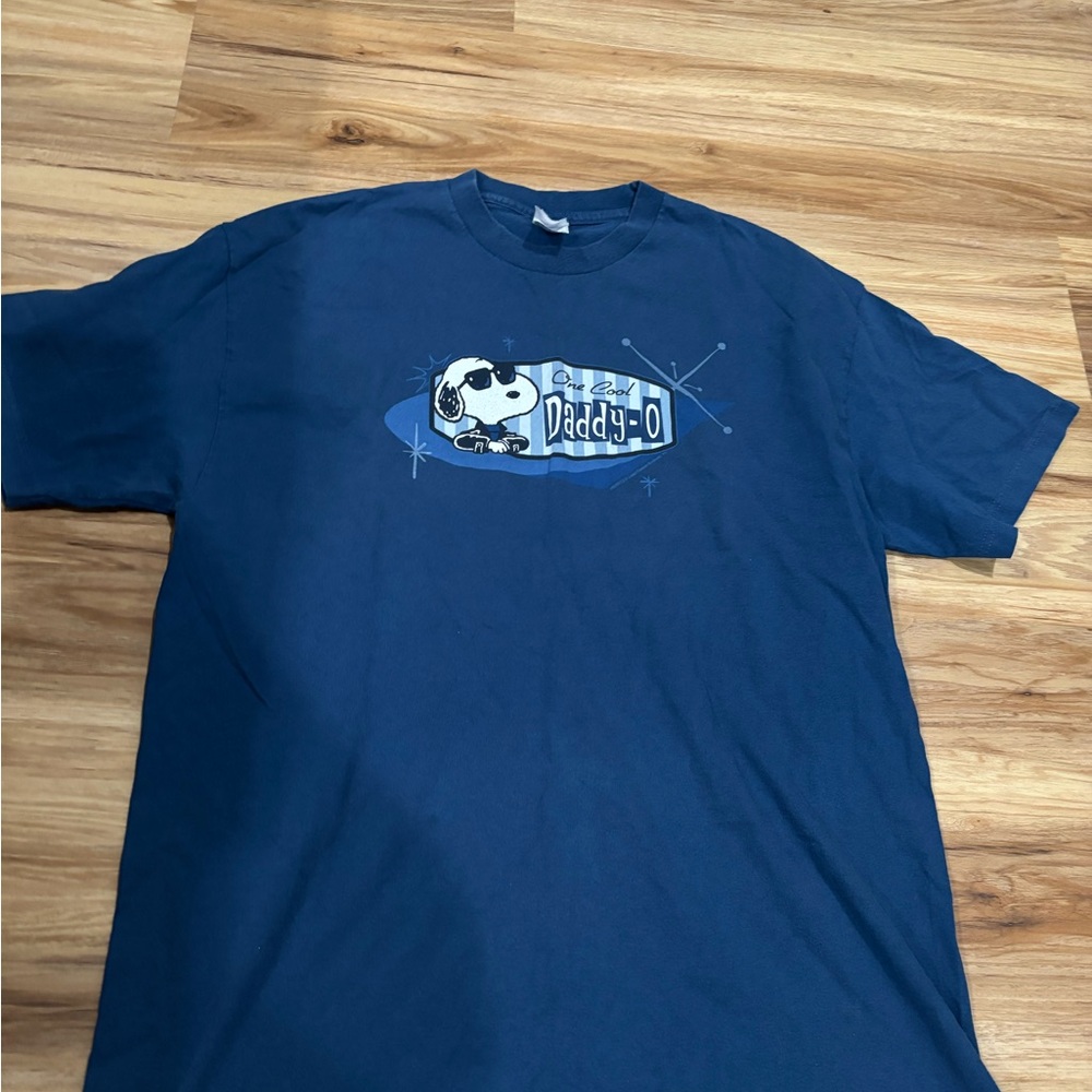 Peanuts Blue Snoopy Graphic Men's T-Shirt